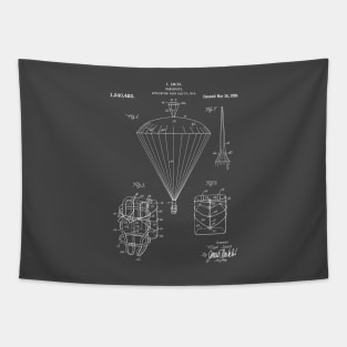 Parachute Patent - Sky Diving Art - Antique Tapestry