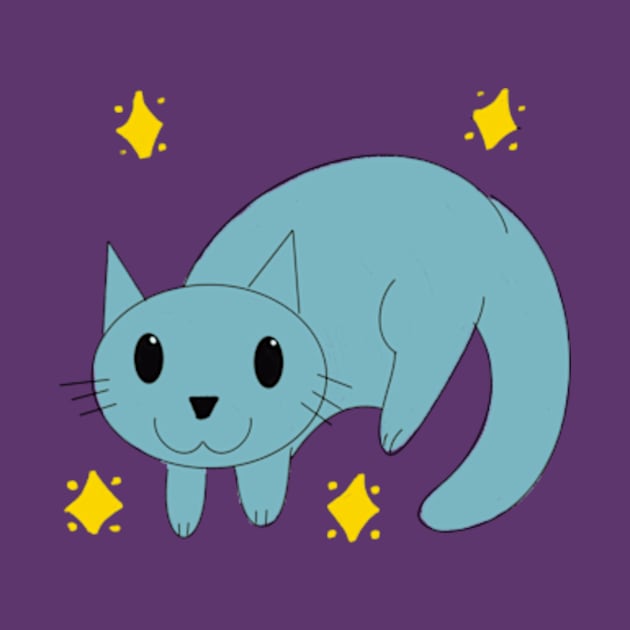 Floppy cat blue by Joyouscrook