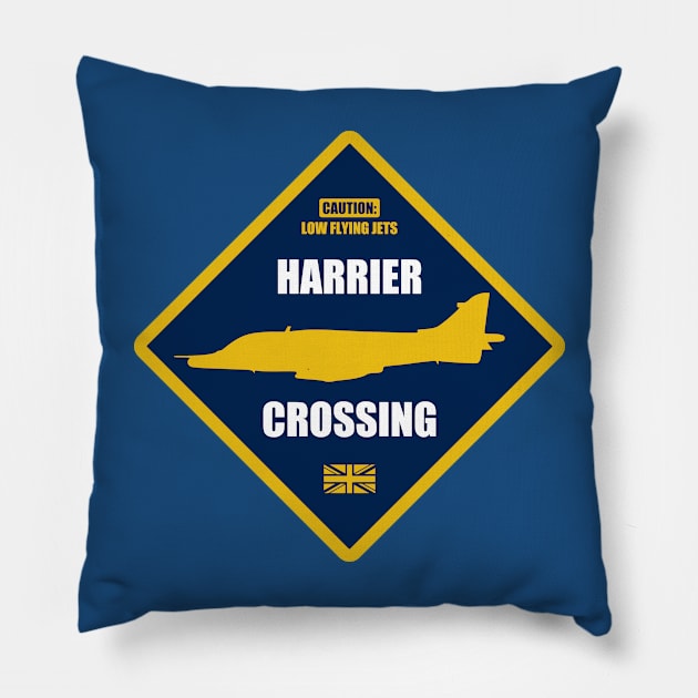 RAF Harrier GR3 Pillow by Tailgunnerstudios