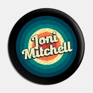 Graphic joni Name Retro Vintage Circle Pin