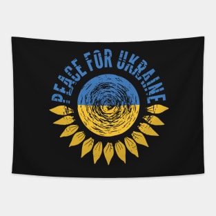 Peace for Ukraine sunflower Tapestry