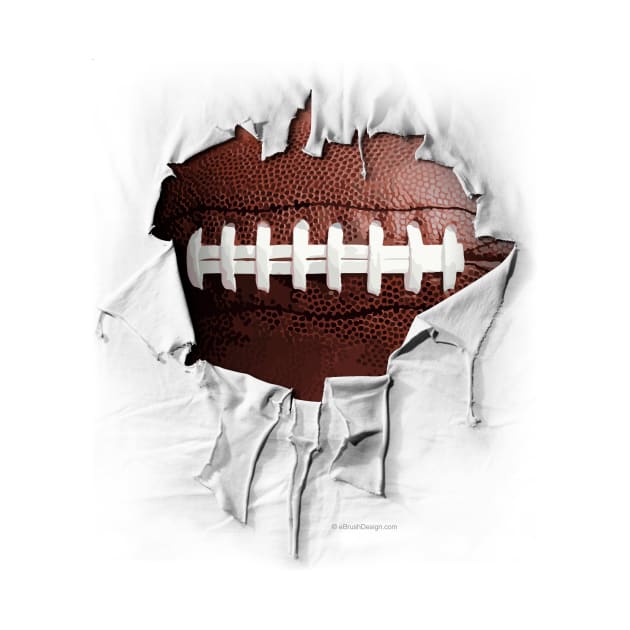 Shredded, Ripped and Torn Football by eBrushDesign