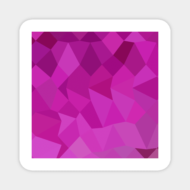 Persian Rose Pink Abstract Low Polygon Background Magnet by retrovectors