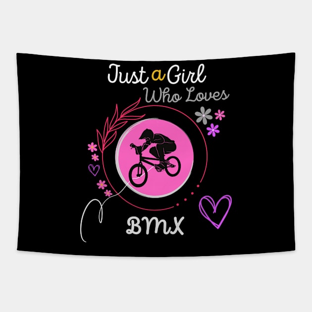 Just A Girl who loves BMX Tapestry by Qurax