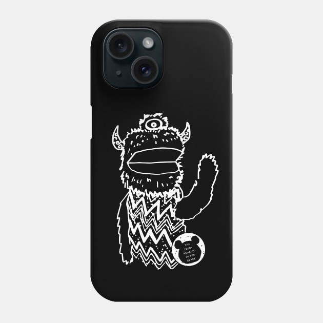 Gargleck - The Teddy Bear of Outer Space Phone Case by GeekyImpresario