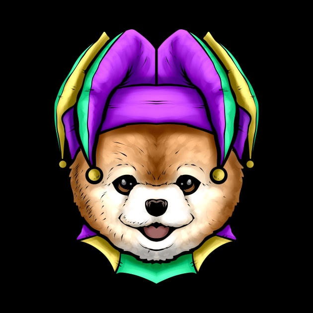 Cute Bear with Jester Hat for Mardi Gras by SinBle