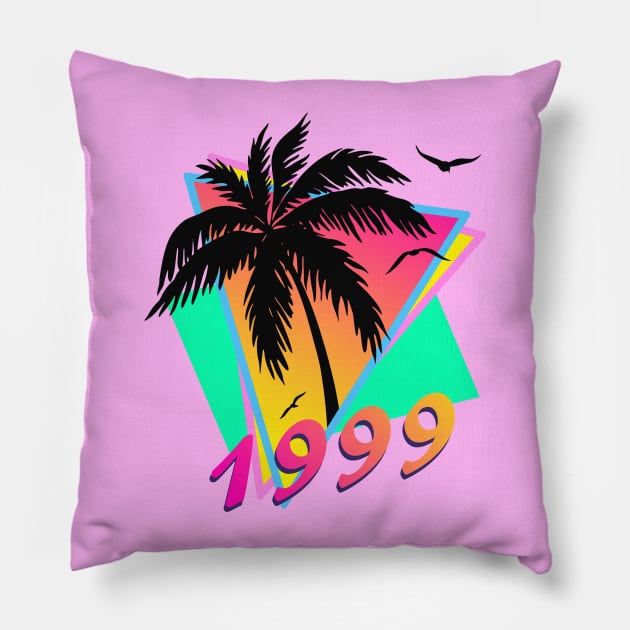 1999 Tropical Sunset Pillow by Nerd_art