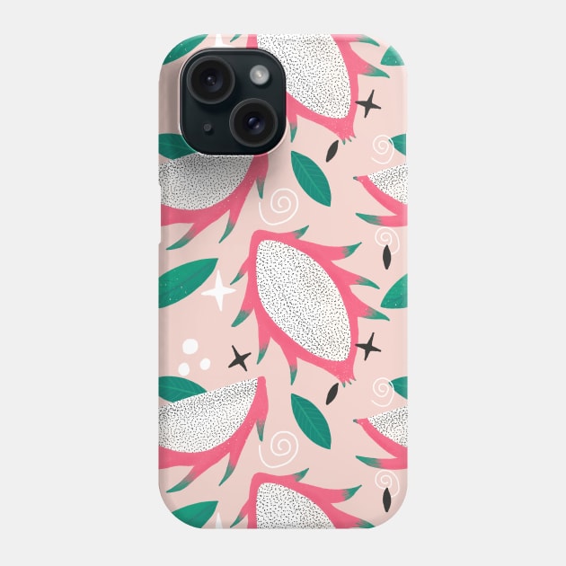 Pink dragon fruit pattern Phone Case by Home Cyn Home 