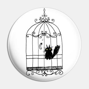 Vevekojotl in a cage Pin