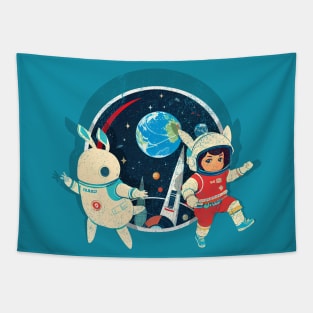 Galaxy Hoppers - Friends in Space Tapestry