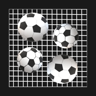 Soccer Balls On Goal Post Net T-Shirt