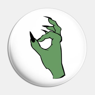 Witch Hand Halloween Pin