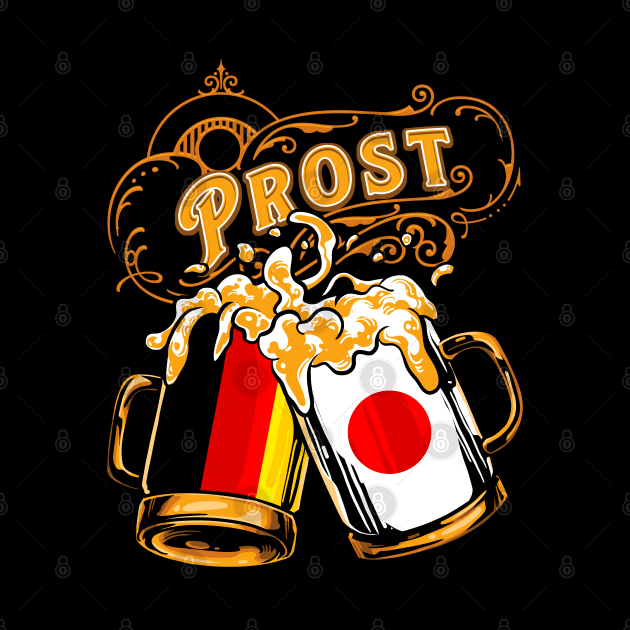 Oktoberfest Wiesn Prost Deutschland - Japan Tshirt by TonTomDesignz