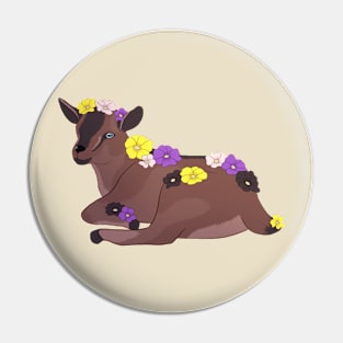 Nonbinary Pride Baby Goat Kid Pin