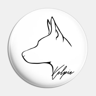 Proud Australian Kelpie profile dog lover gift Pin