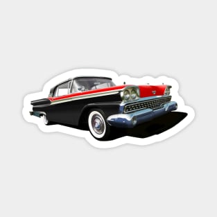 1959 Ford Galaxie in black and red Magnet