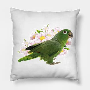 blue-crowned parrot Pillow