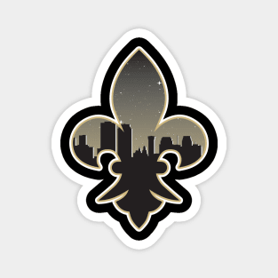 New Orleans Saints Fluer De Lis City Skyline Magnet