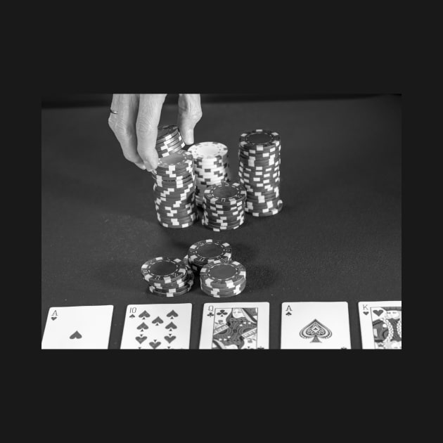 All in on a hand of Texas Holdem poker by yackers1