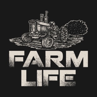 Retro Vintage Farm Life Farming Tractor Family Farmer Gift T-Shirt