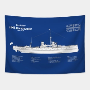 HMS Dreadnought ship plans -ABD Tapestry