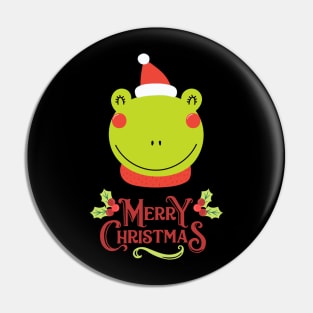 Frogie Wishes You A Merry Christmas Pin