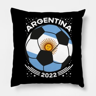 Argentina Flag Soccer Football Team Pillow