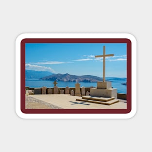 Graves Overlooking Baska Bay Magnet