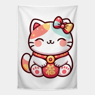 Maneki Neko Japanese Neko Tapestry