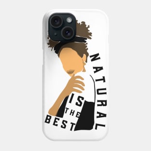 Natural is the best - natural curly hair beautiful women Phone Case