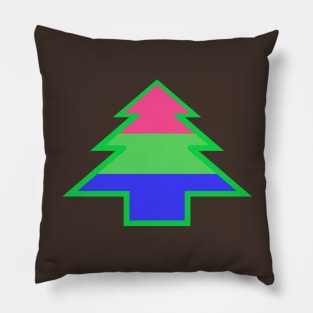 Polysexual/Polyromantic Pride: Christmas Tree Pillow