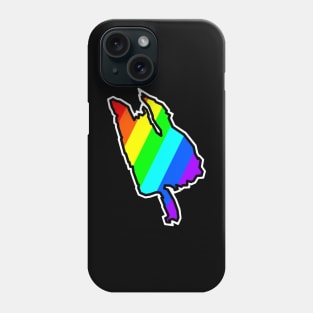 Thetis Island Silhouette in a Colourful Rainbow Pattern - Bright Colours - Thetis Island Phone Case