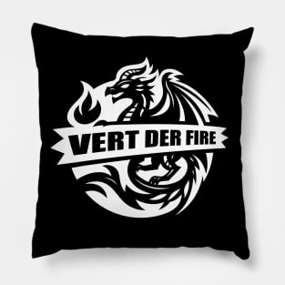 Vert Der Fire (WTF) - Dragon Logo Pillow
