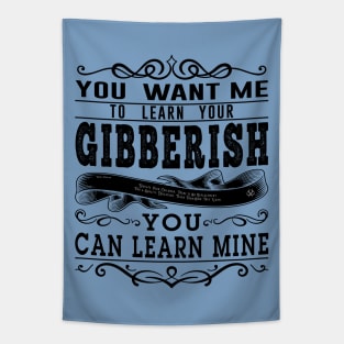 Learn My GIBBERISH Tapestry