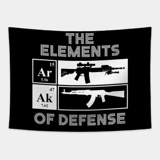 The Elements of Defense AR15 AK47 Periodic Table Tapestry