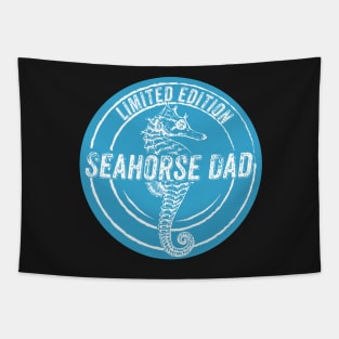 Blue Seahorse Dad Limited Edition Tapestry