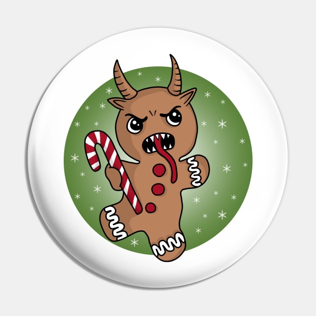 Gingerbread Krampus Pin by valentinahramov