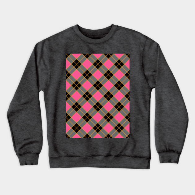 plaid crew neck sweatshirt
