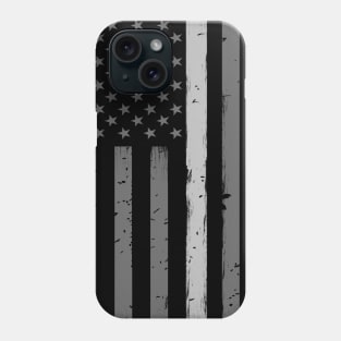 Thin Silver Line Flag - Corrections Officer Gift Phone Case