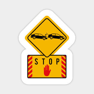 Stop Car Sticker Magnet