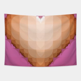 Lesbian pride heart Tapestry