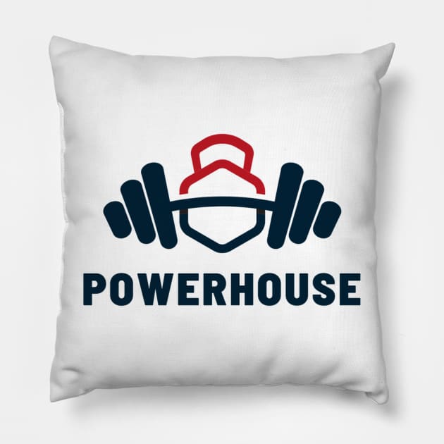 Powerhouse Fitness Apparel Pillow by Topher's Emporium