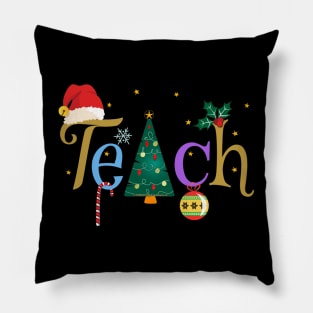 Pretty Teacher's Christmas Holiday Pillow