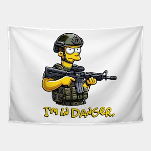 Tactical Yellow People Tapestry