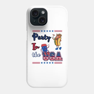 Party In The USA Hot Dog and coffee Phone Case