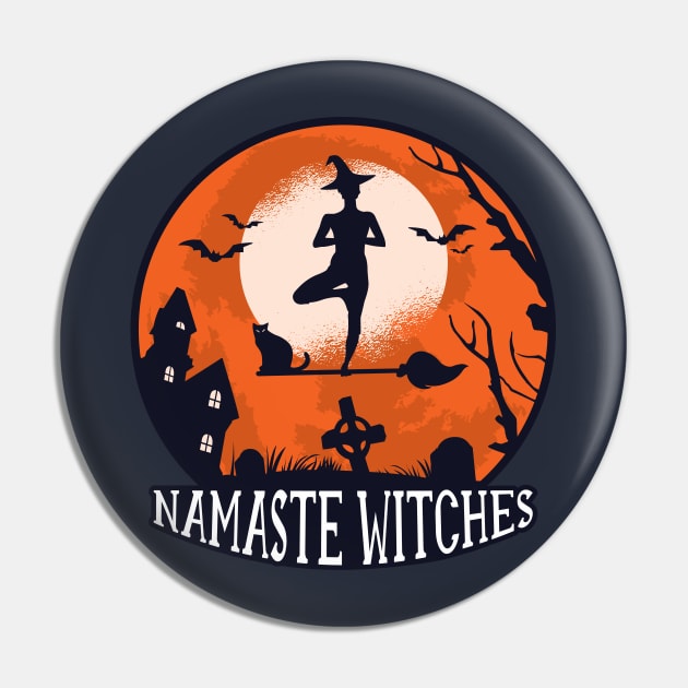 Namaste Witches Halloween Pin by Safdesignx