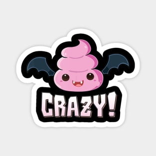 Batshit Crazy T Shirt Vampire Bat Poo Emoji Halloween Magnet