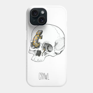 Salamander and skull Phone Case