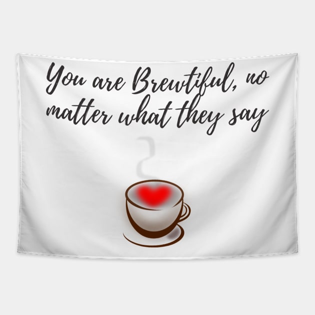 Coffee love beautiful pun Tapestry by AJDP23