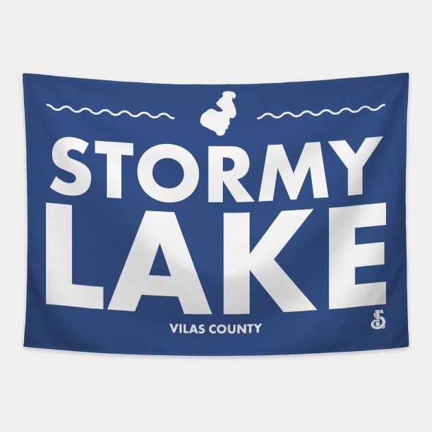 Vilas County, Wisconsin - Stormy Lake Tapestry by LakesideGear